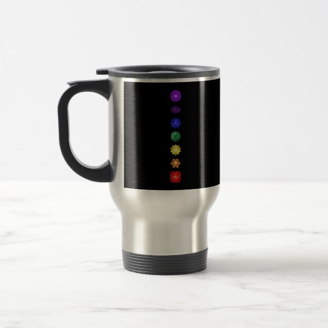 Seven vertical chakras travel mug (Left)