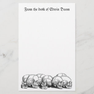 Seven Vintage Skulls Stationery