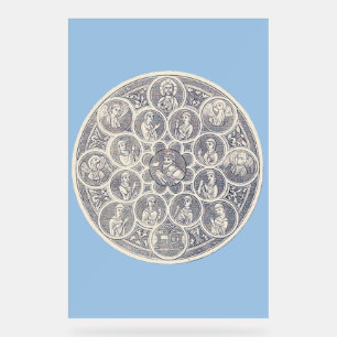 Seven virtues and Jesus Christ Acrylic Sign