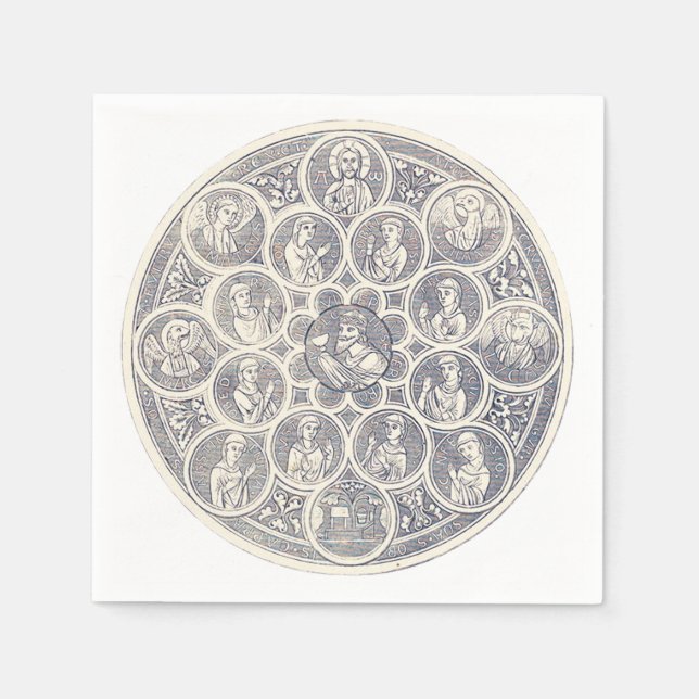 Seven virtues and Jesus Christ Napkin (Front)