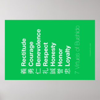 Seven Virtues of the Bushido Poster
