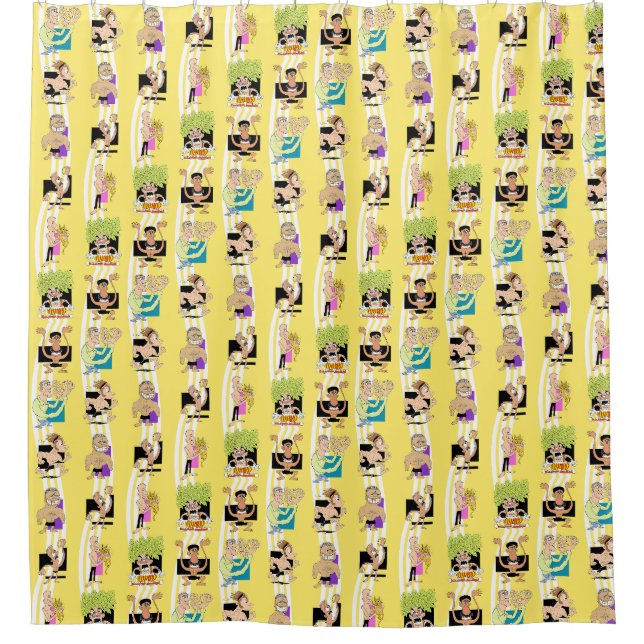 Seven Wacky Guys Shower Curtain (Front)