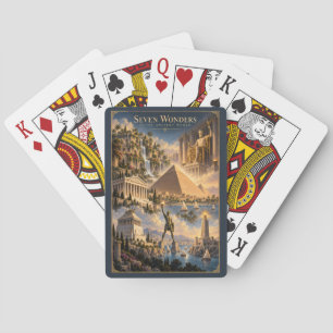 Seven Wonders of the World Historical Art Playing Cards