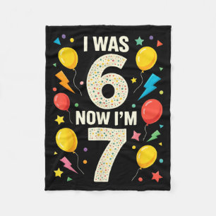 Seven Year Old Birthday 7 Year Old For Kids Girls  Fleece Blanket