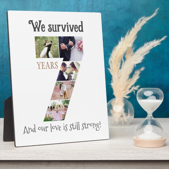 Seven Year Wedding Anniversary Plaque (Side)