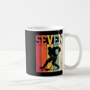 Seven Years Old Ice Hockey Lover Retro 7th Birthda Coffee Mug
