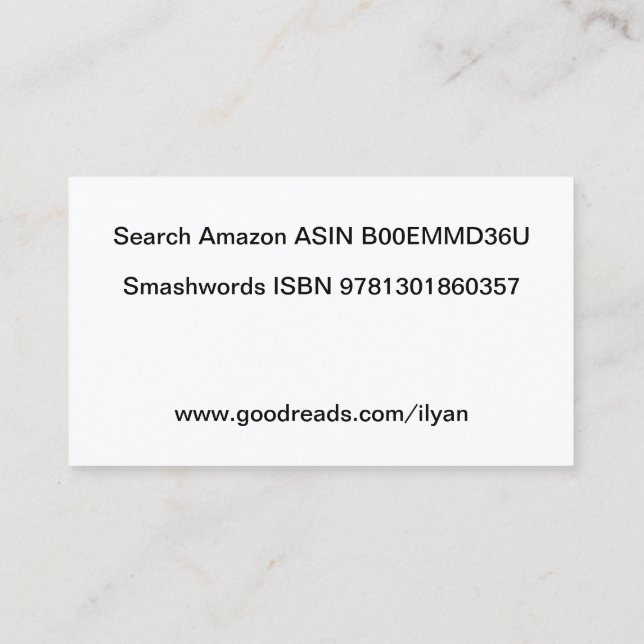 Sevenfold Indestructible Business Cards (Back)