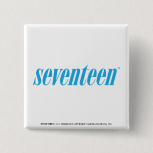 Seventeen Logo-Aqua 15 Cm Square Badge