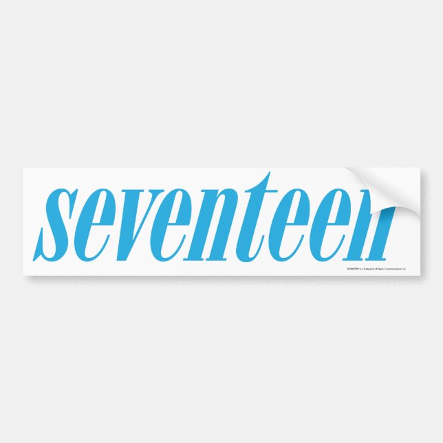 Seventeen Logo-Aqua Bumper Sticker (Front)