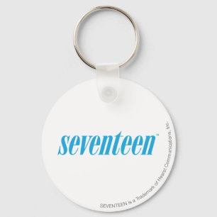 Seventeen Logo-Aqua Key Ring