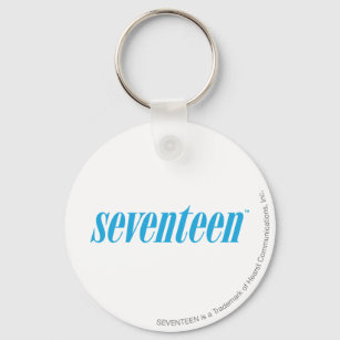 Seventeen Logo-Aqua Key Ring