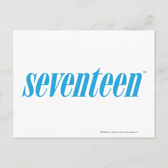 Seventeen Logo-Aqua Postcard (Front)