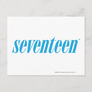 Seventeen Logo-Aqua Postcard