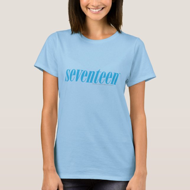 Seventeen Logo-Aqua T-Shirt (Front)