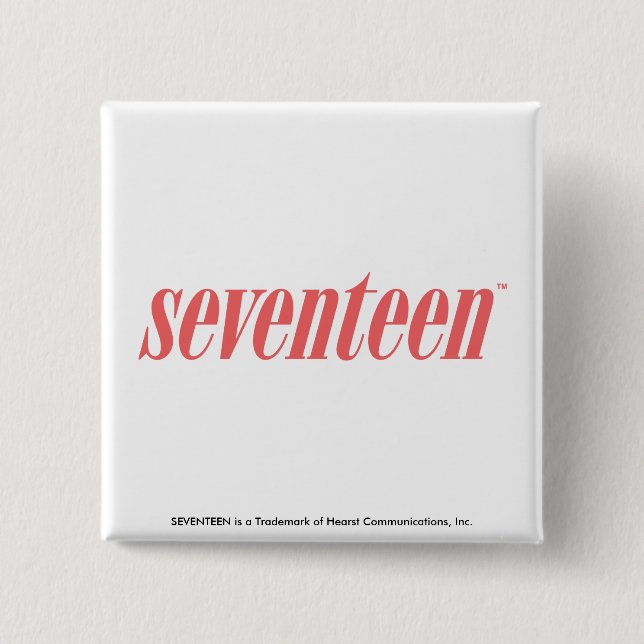 Seventeen Logo-LtPink 15 Cm Square Badge (Front)