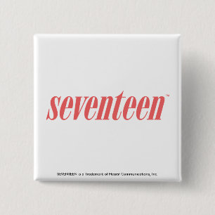 Seventeen Logo-LtPink 15 Cm Square Badge