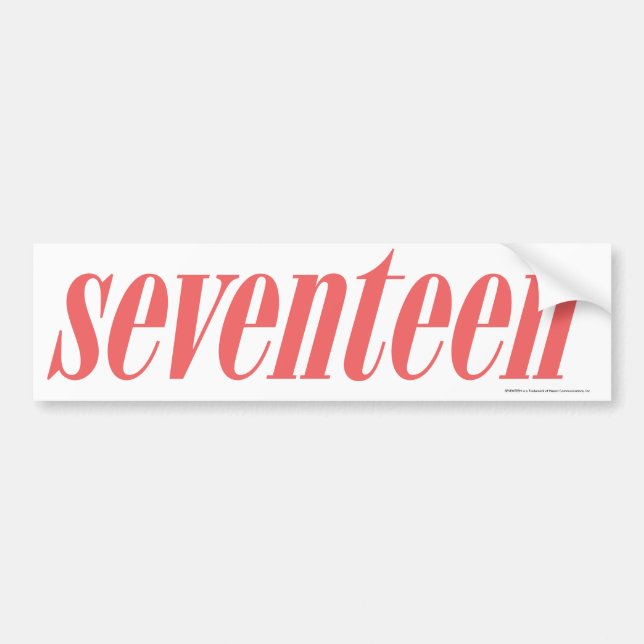 Seventeen Logo-LtPink Bumper Sticker (Front)