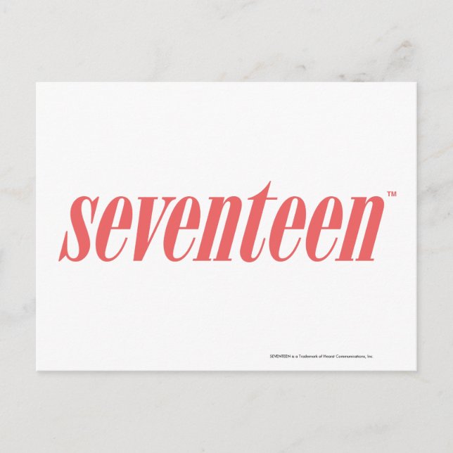 Seventeen Logo-LtPink Postcard (Front)