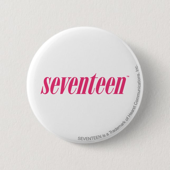 Seventeen Logo-Magenta 6 Cm Round Badge (Front)