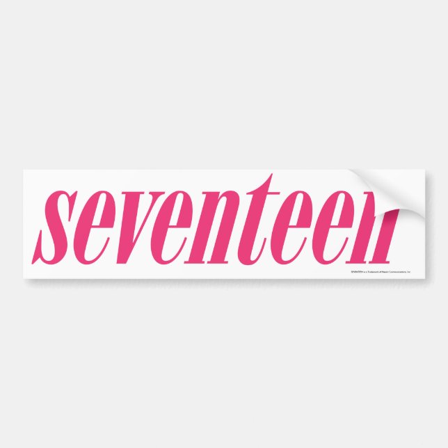 Seventeen Logo-Magenta Bumper Sticker (Front)