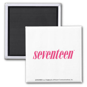 Seventeen Logo-Magenta Magnet