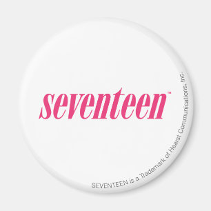 Seventeen Logo-Magenta Magnet