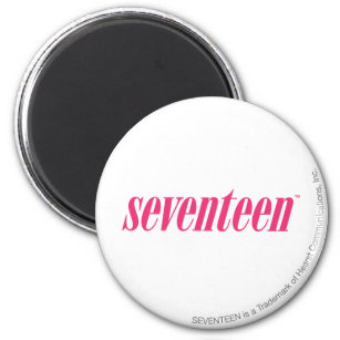 Seventeen Logo-Magenta Magnet