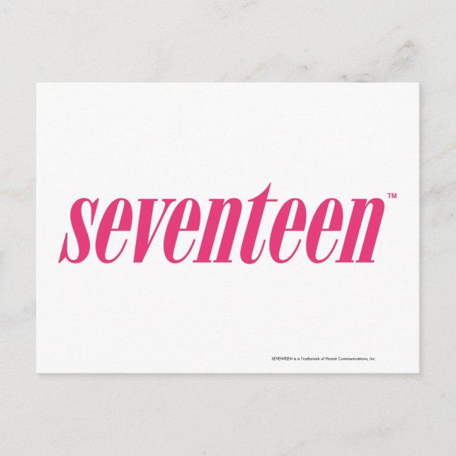 Seventeen Logo-Magenta Postcard (Front)