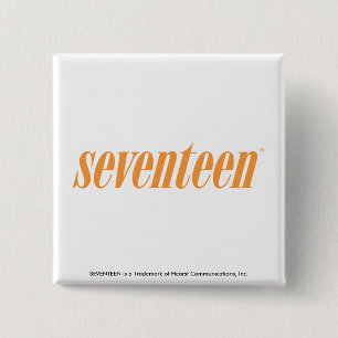 Seventeen Logo-Orange 15 Cm Square Badge