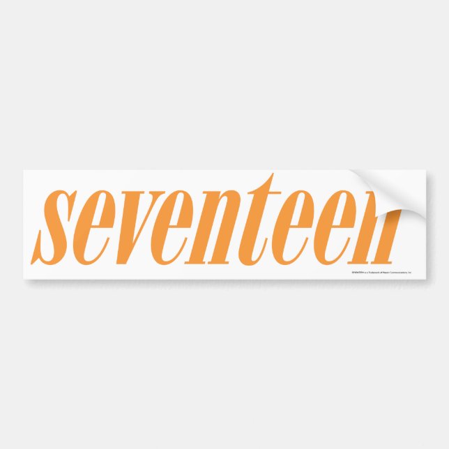 Seventeen Logo-Orange Bumper Sticker (Front)