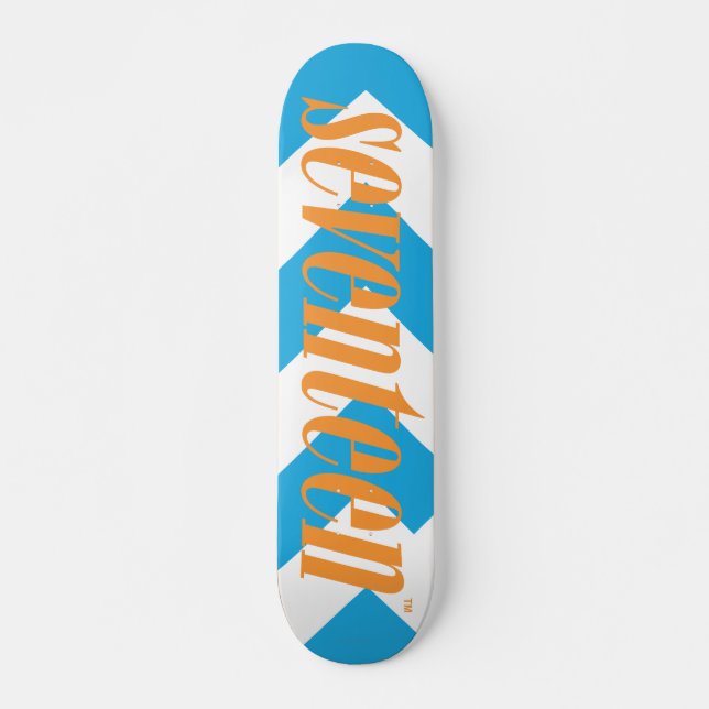 Seventeen Logo- Orange Skateboard (Front)
