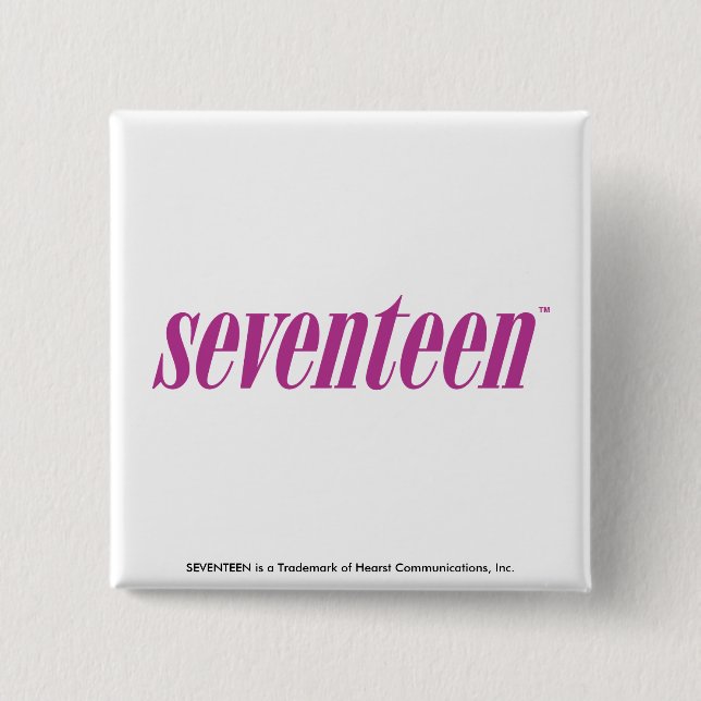 Seventeen  Logo-Purple 15 Cm Square Badge (Front)
