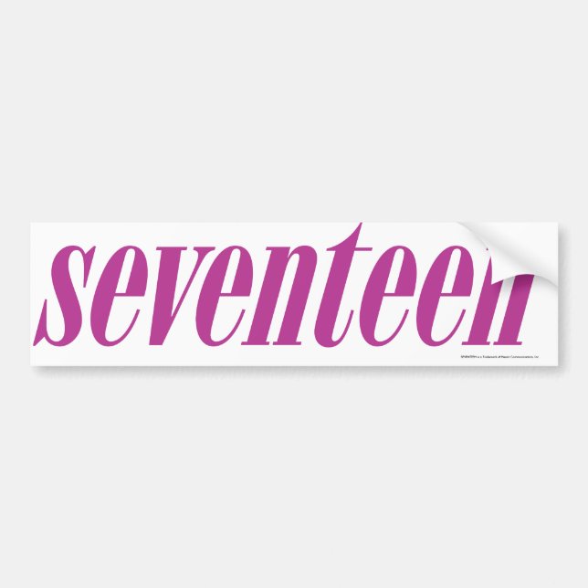 Seventeen  Logo-Purple Bumper Sticker (Front)