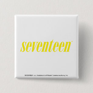 Seventeen Logo-Yellow 15 Cm Square Badge