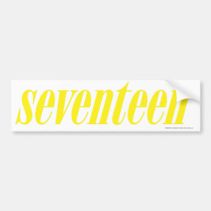Seventeen Logo-Yellow Bumper Sticker