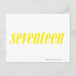 Seventeen Logo-Yellow Postcard