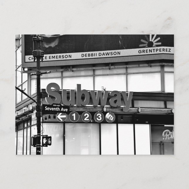 Seventh Avenue Subway  Postcard (Front)
