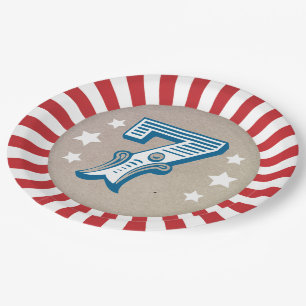Seventh Birthday Circus Big Top Paper Plate