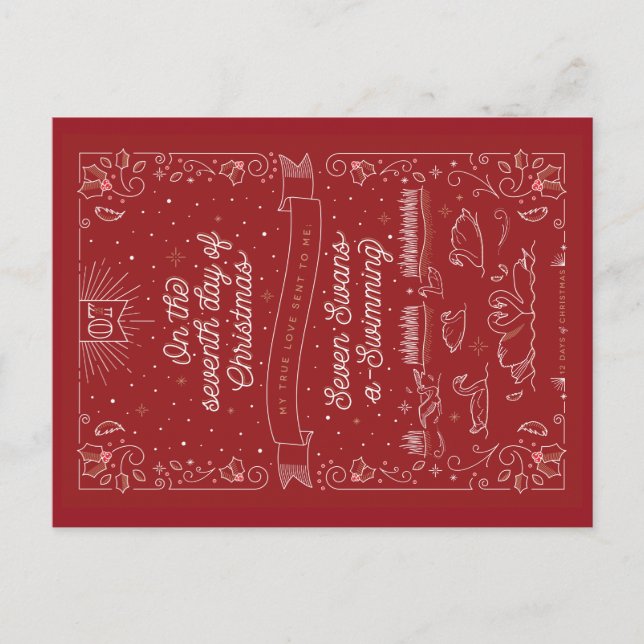 SEVENTH DAY OF CHRISTMAS / Christmas Postcard (Front)