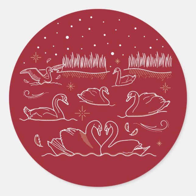 SEVENTH DAY OF CHRISTMAS / Christmas Stickers (Front)