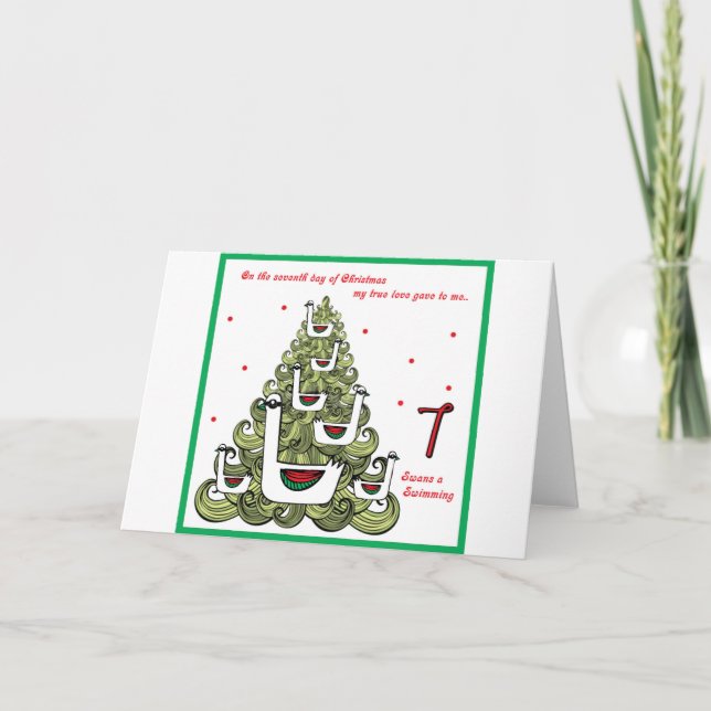 Seventh Day of Christmas Holiday Card (Front)
