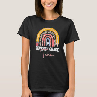 Seventh Grade Rainbow Leopard Team 7th Grade Squad T-Shirt