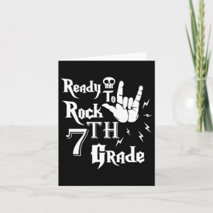 Seventh Grade Ready To Rock 2nd Grade Back To Scho Card