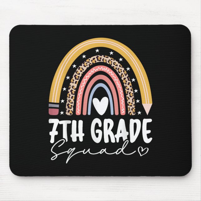 Seventh Grade Squad 7th Grade Team Retro First Day Mouse Mat (Front)