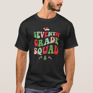 Seventh Grade Squad Xmas Groovy Family Christmas P T-Shirt