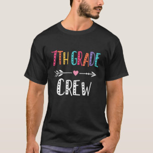 Seventh Grade Teacher Cute Arrow 7th Grade Crew T T-Shirt
