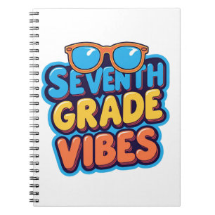 Seventh Grade Vibes Retro Sunglasses Notebook