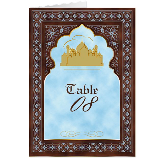 Seventh Heaven - Table Number Card (Front)