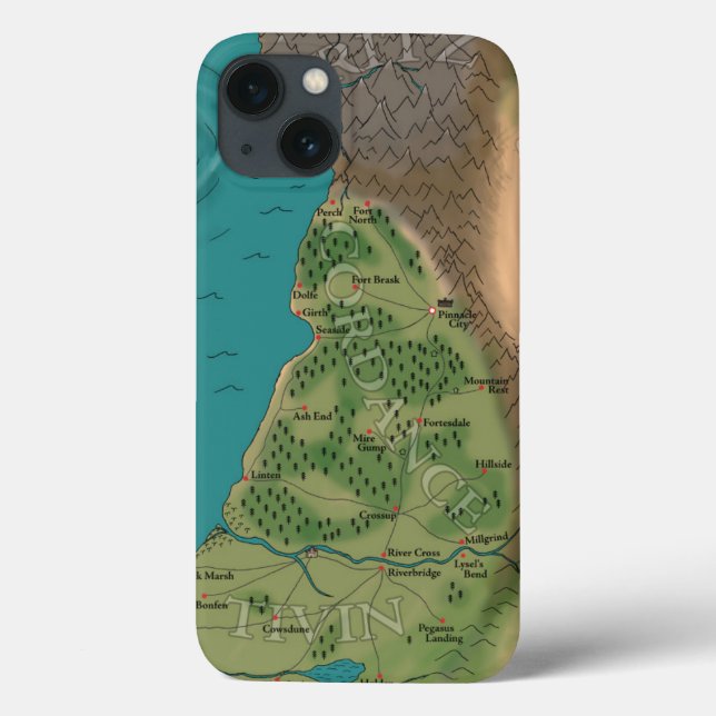 Seventh Night World Map Case-Mate iPhone Case (Back)
