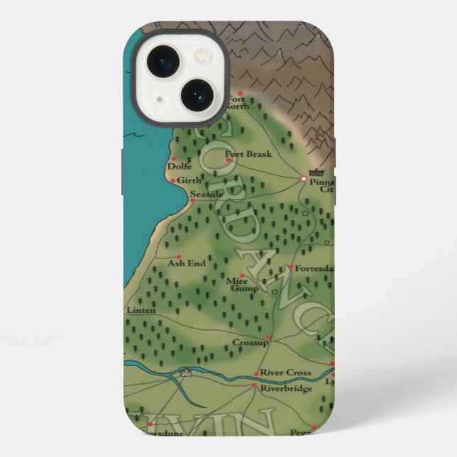 Seventh Night World Map iPhone Case (Back)